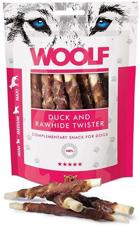 Woolf Dog Duck and Rawhide Twister